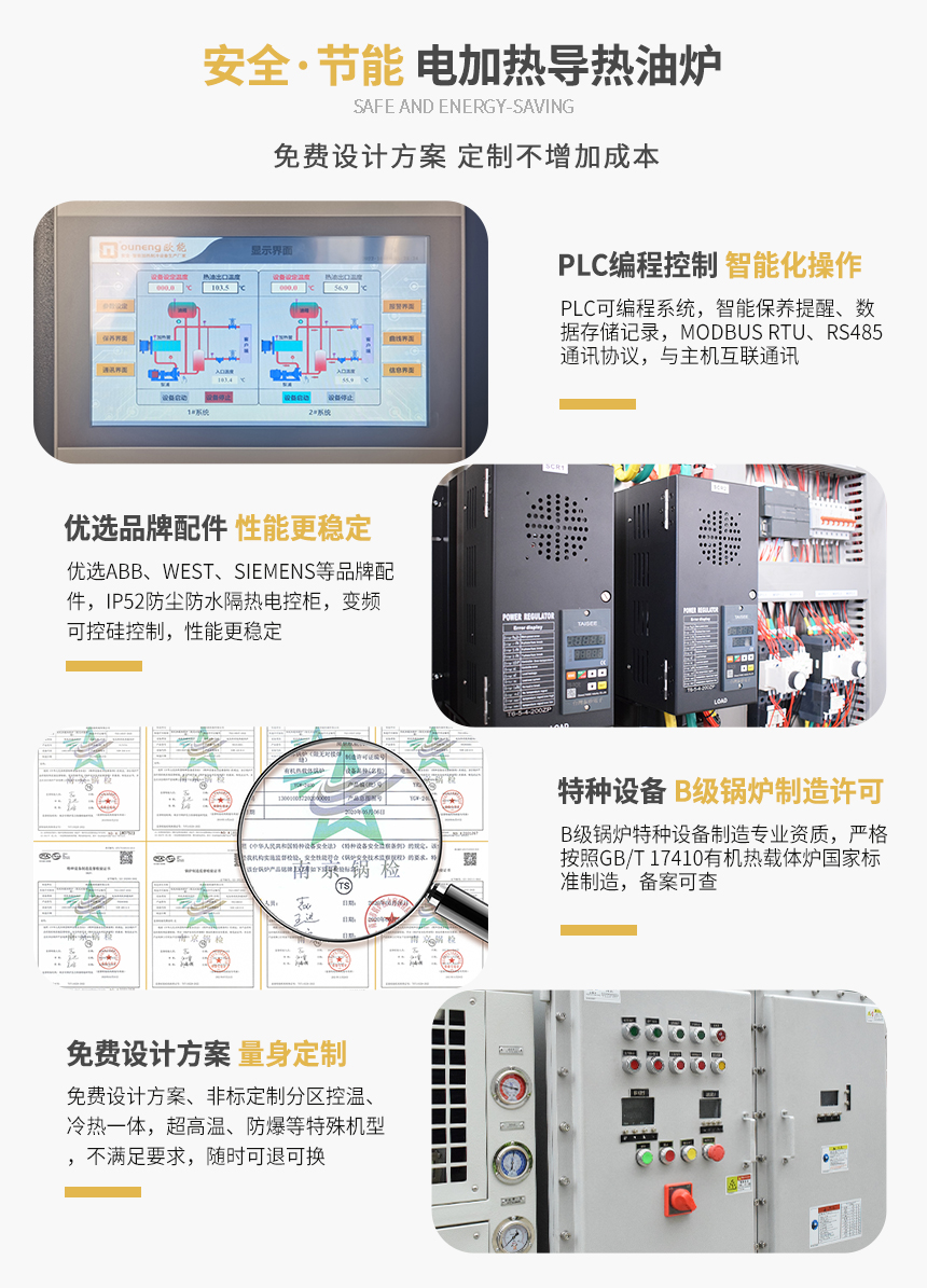 撬裝電加熱導熱油爐特點